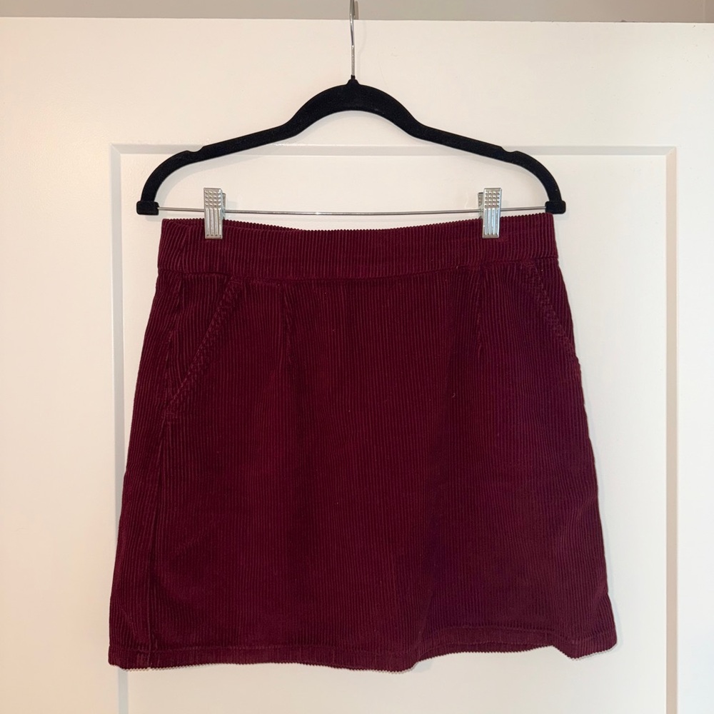 Topshop Rich Burgundy Mini Skirt